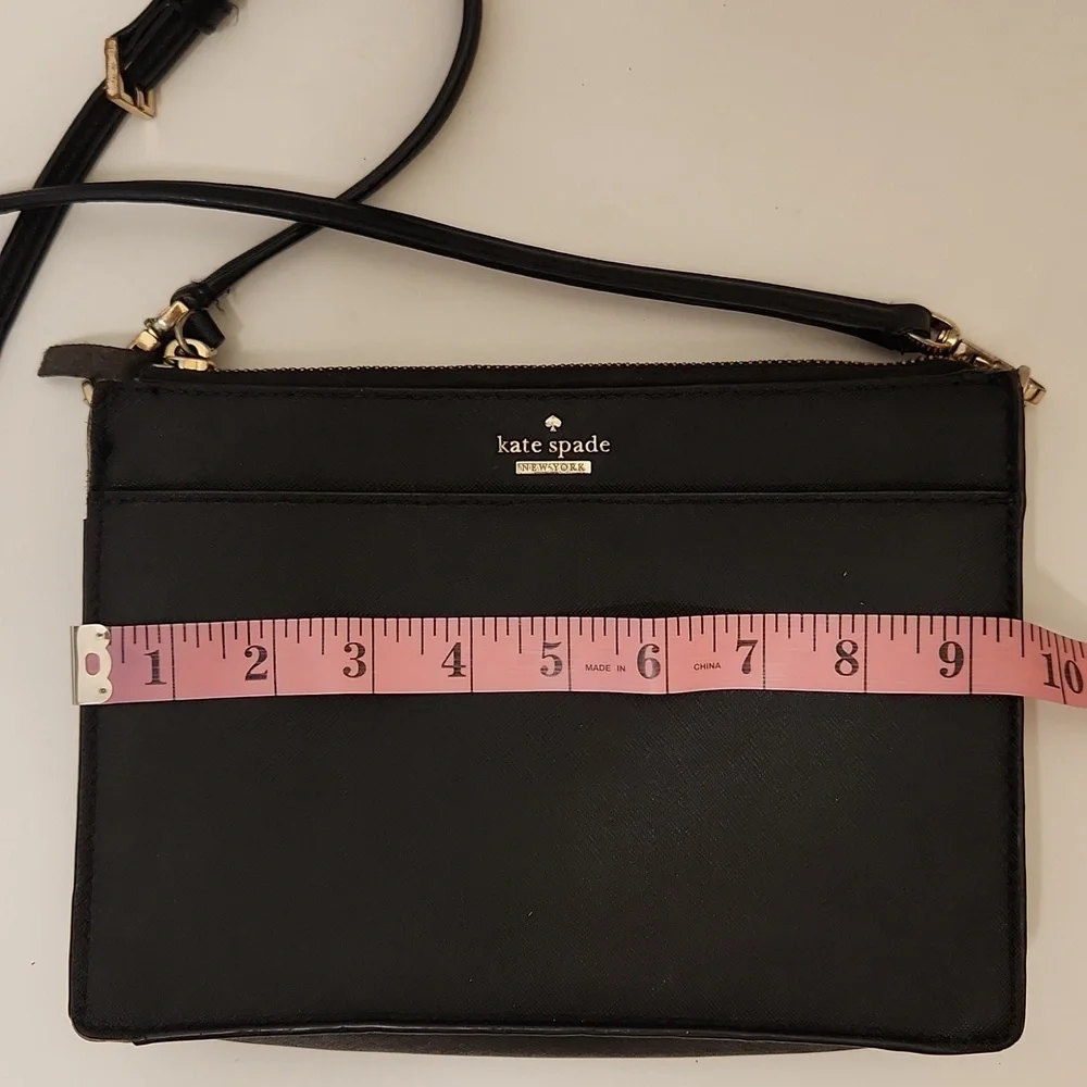Kate Spade New York Women's Black Saffiano Leather Crossbody
